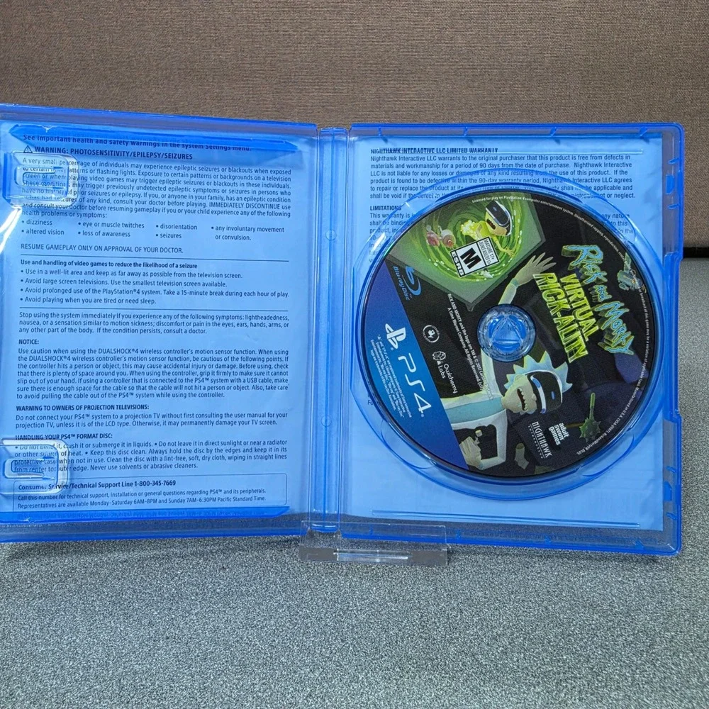 Rick and Morty Virtual Rick-ality PS4 PlayStation VR Game Excellent PSVR